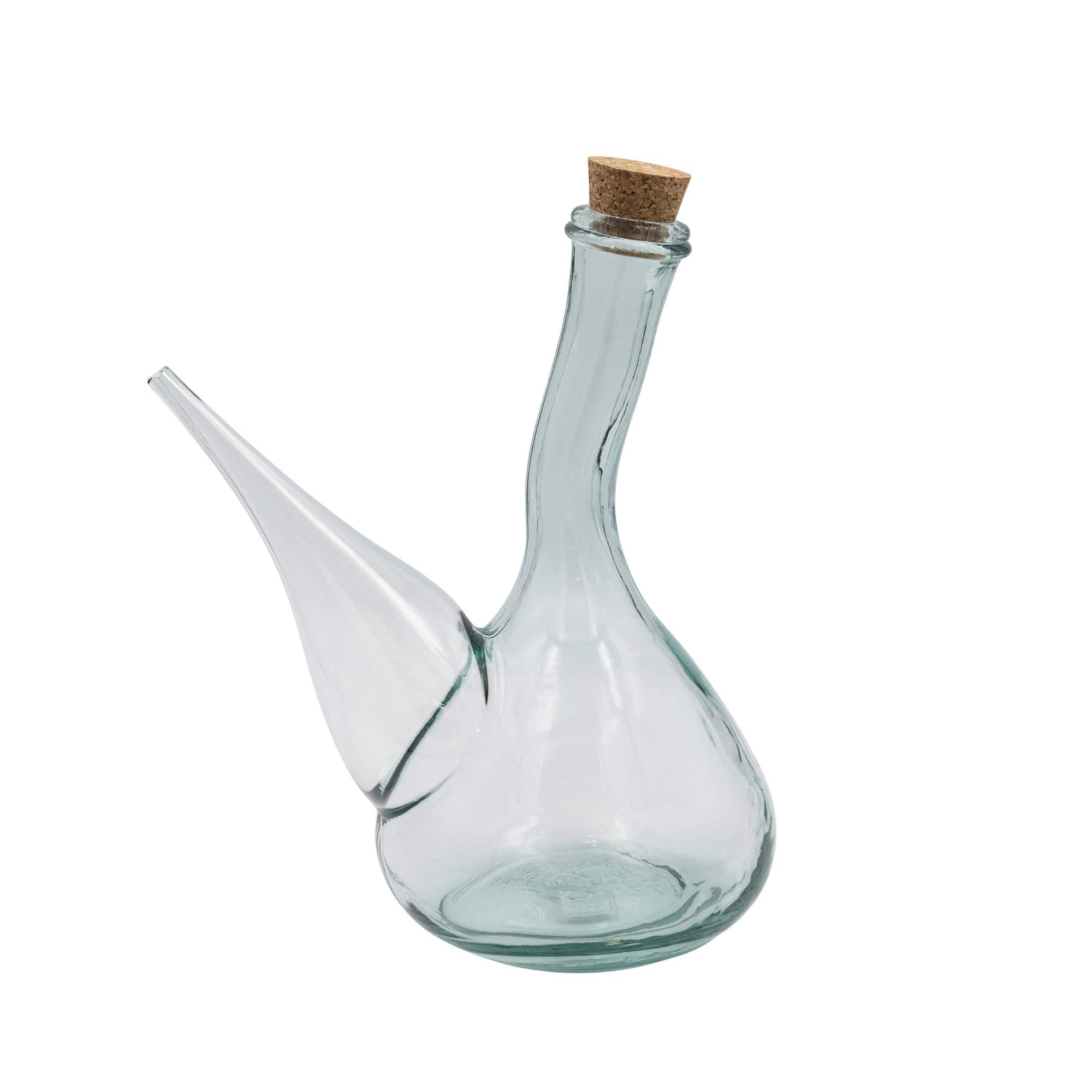 Hello Honey® Round Reclaimed Traditional Glass Wine Pitcher with Cork